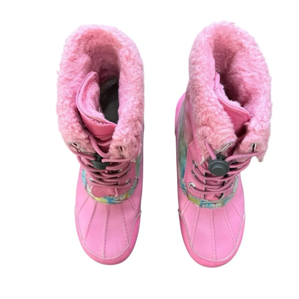 Ugg Kids Butte II Chromatic‎ Boots Pink Faux Fur Holographic